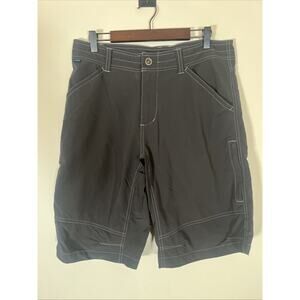 Kuhl Nylon Men 32 Born in the Mountains Cargo‎ Shorts Black Light Weight